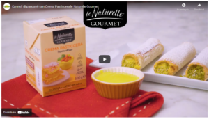 Cannoli di pancarrè con crema pasticcera e pistacchi