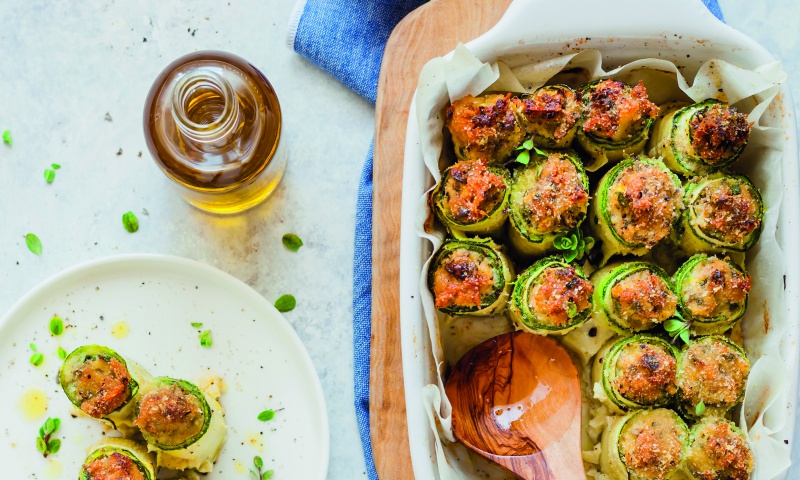 Involtini di zucchine, tonno e capperi