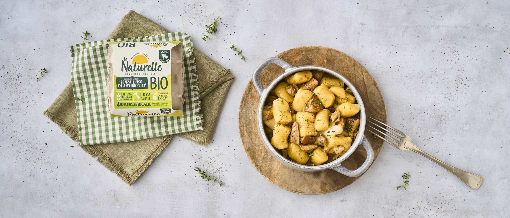 Gnocchi di patate con funghi e taleggio le Naturelle